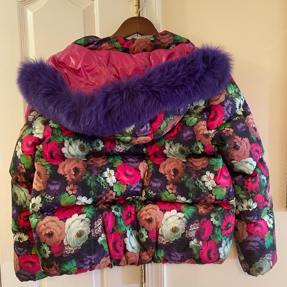 LIMITED EDITION   MONCLER  GIRLS JACKET WITH REA FUR - Picture 2 of 6